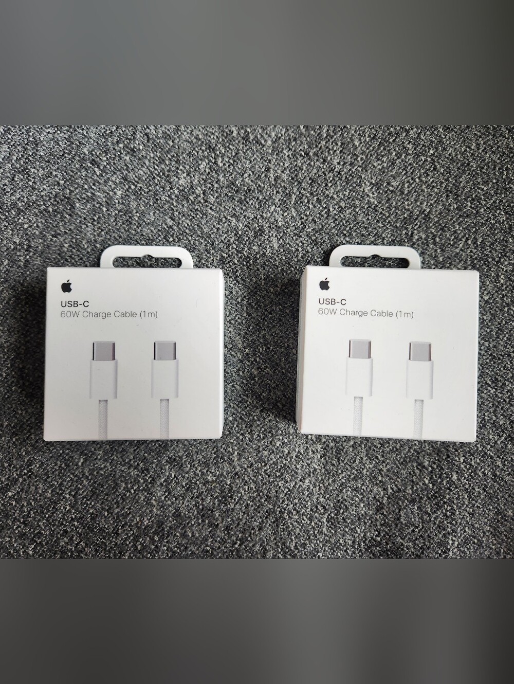 Apple USB-C 60W Charge Cable (1m) — White (Twin Pack)